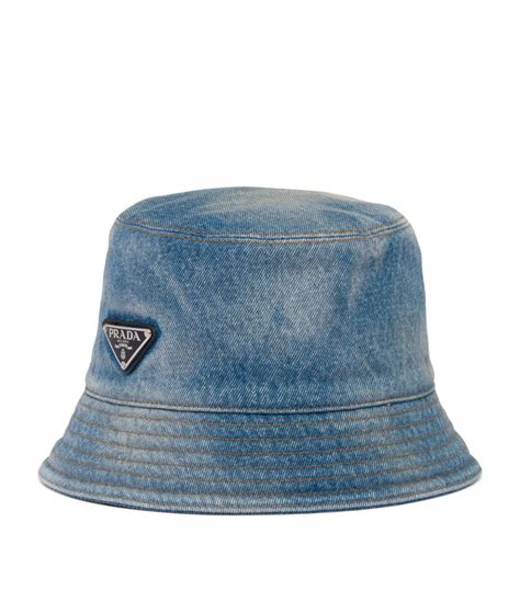 prada hat cost|Prada denim bucket hat.